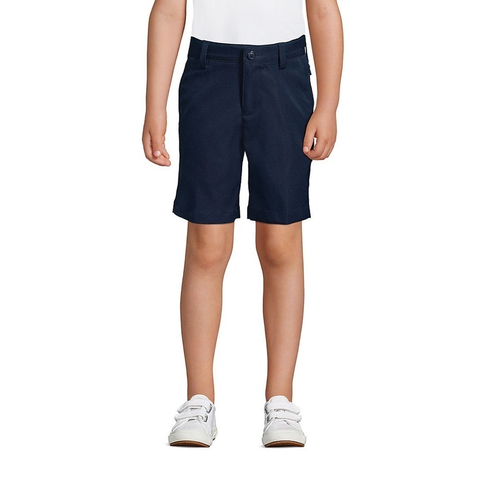 Lands’ End School Uniform Boys Active Chino Shorts, Navy Blue, size 12